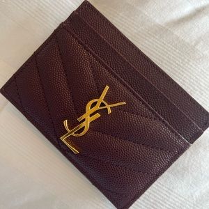 Authentic Matelasse YSL card holder